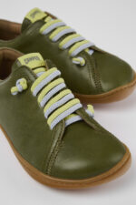 Peu Green Leather Slip-on