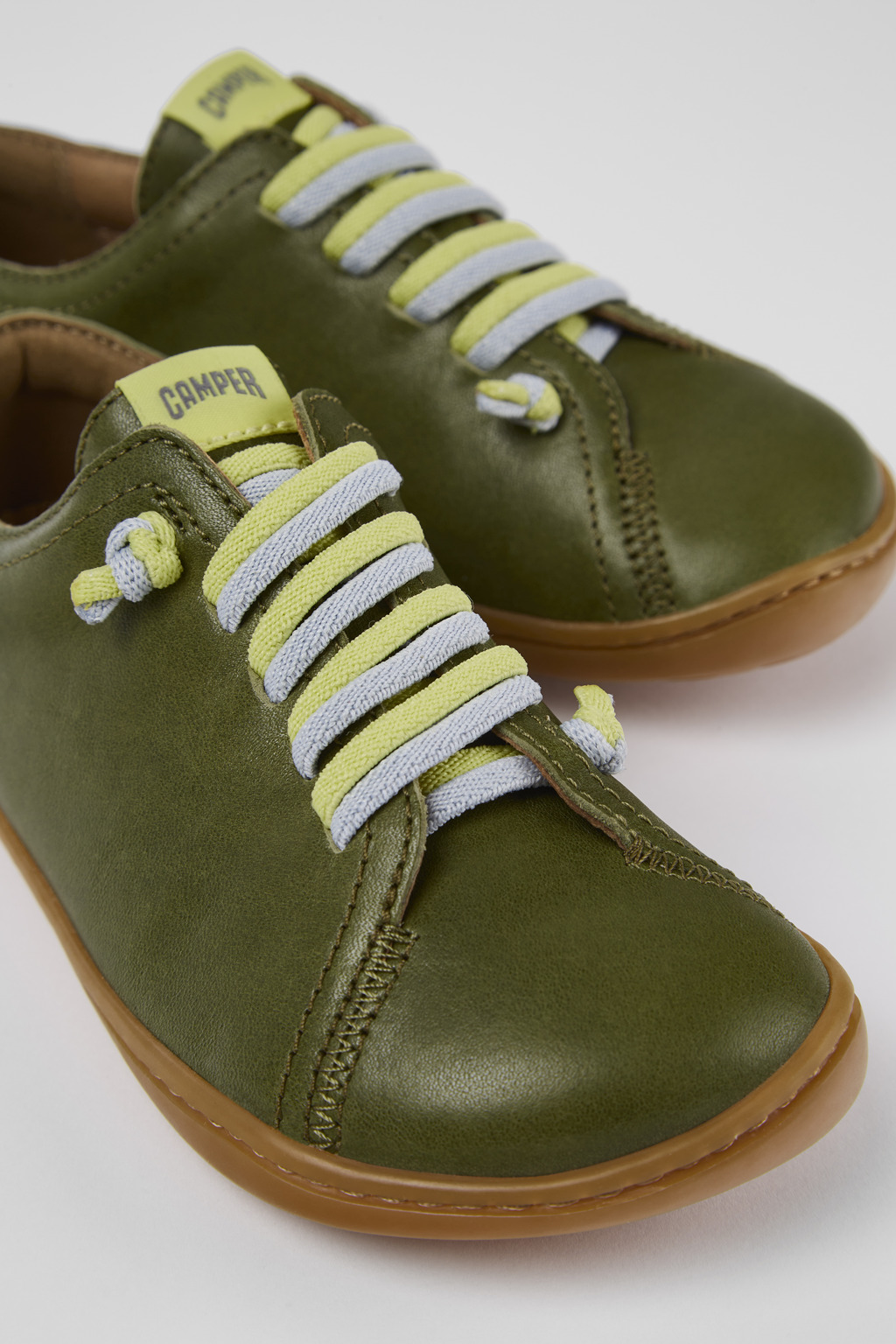 Peu Green Leather Slip-on