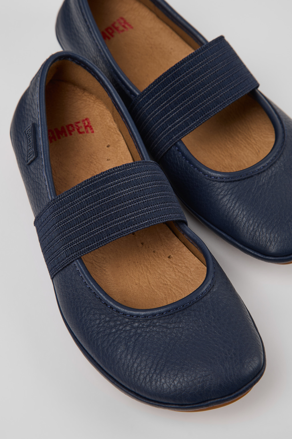 Right Blue Leather Ballerinas for kids.