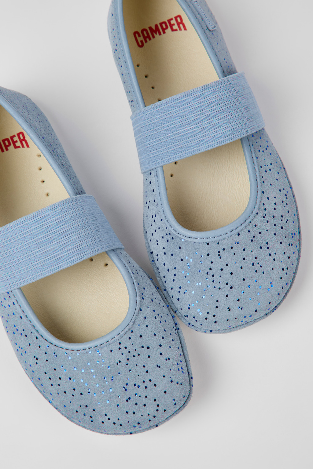 Right Blue nubuck ballerinas for kids