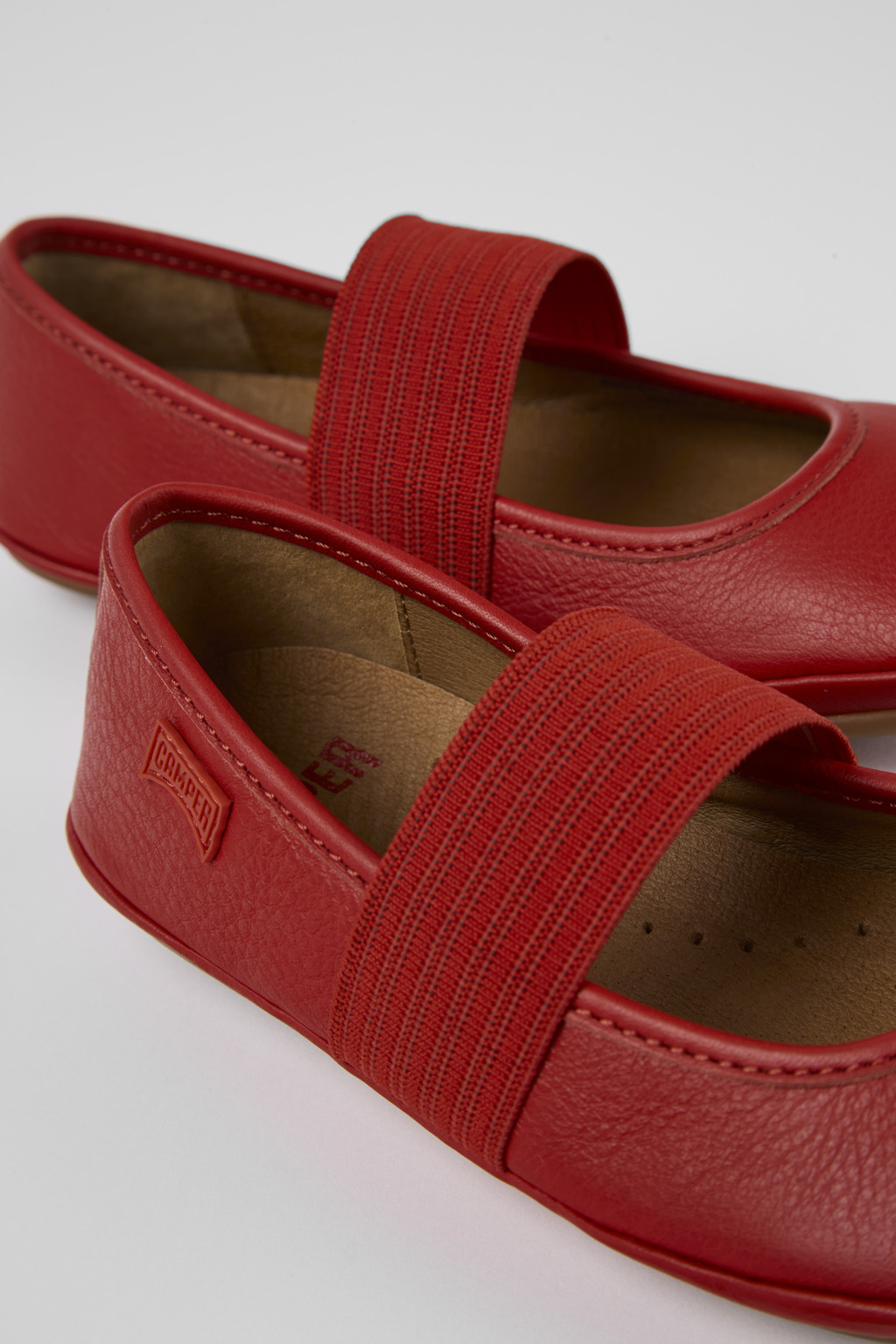 Right Red Leather Ballerina for Kids.