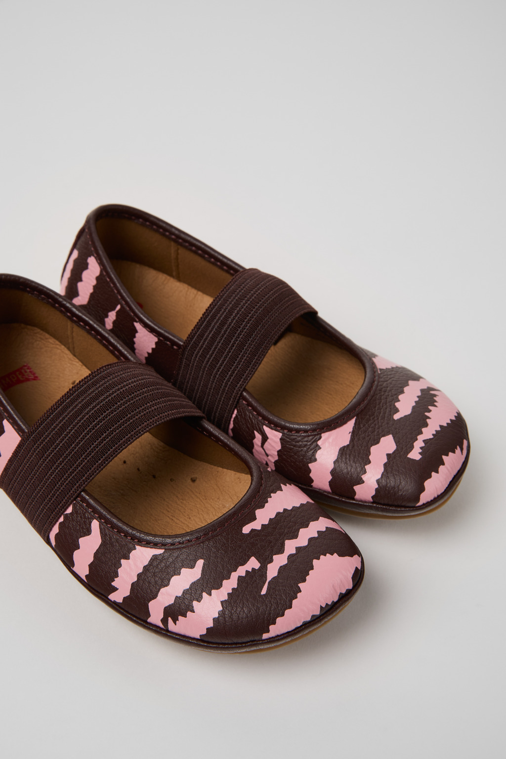 Twins Multicolor Leather Ballerinas for Children.