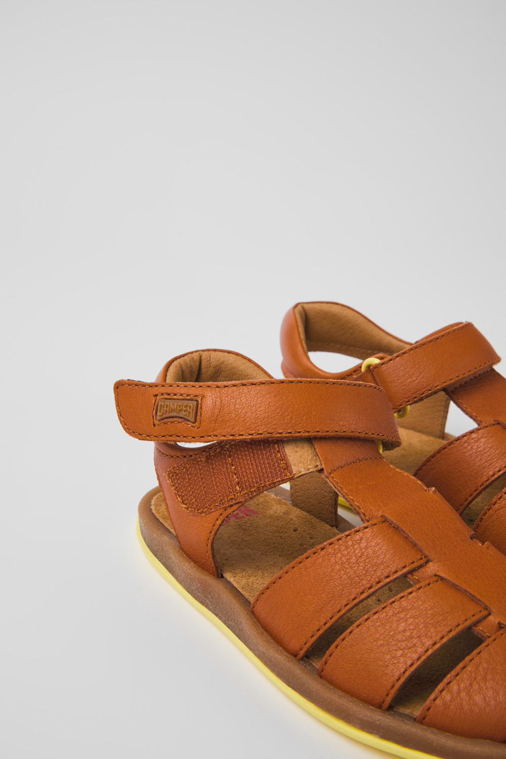 Bicho Brown leather sandals for kids