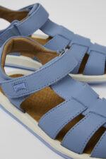 Bicho Blue Leather Sandal