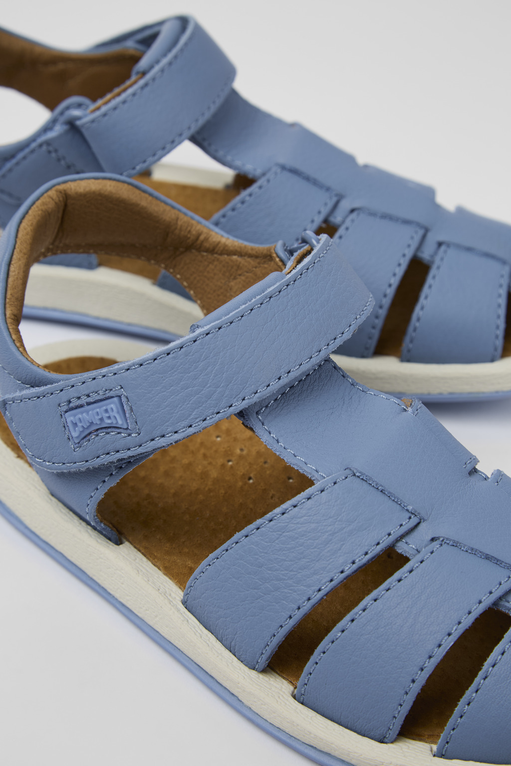 Bicho Blue Leather Sandal