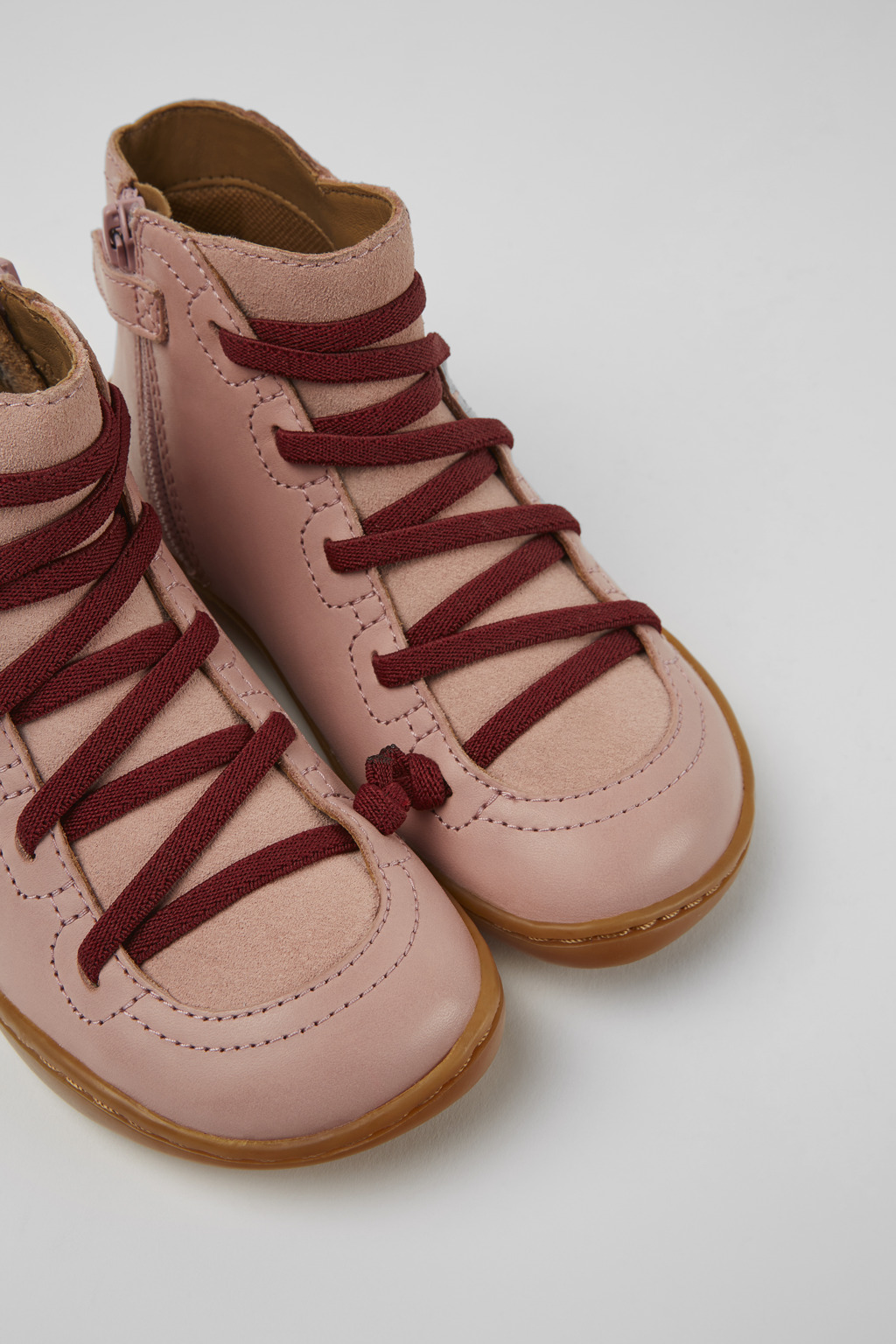 Peu Pink leather and nubuck boots