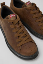 Runner Brown leather sneakers for men