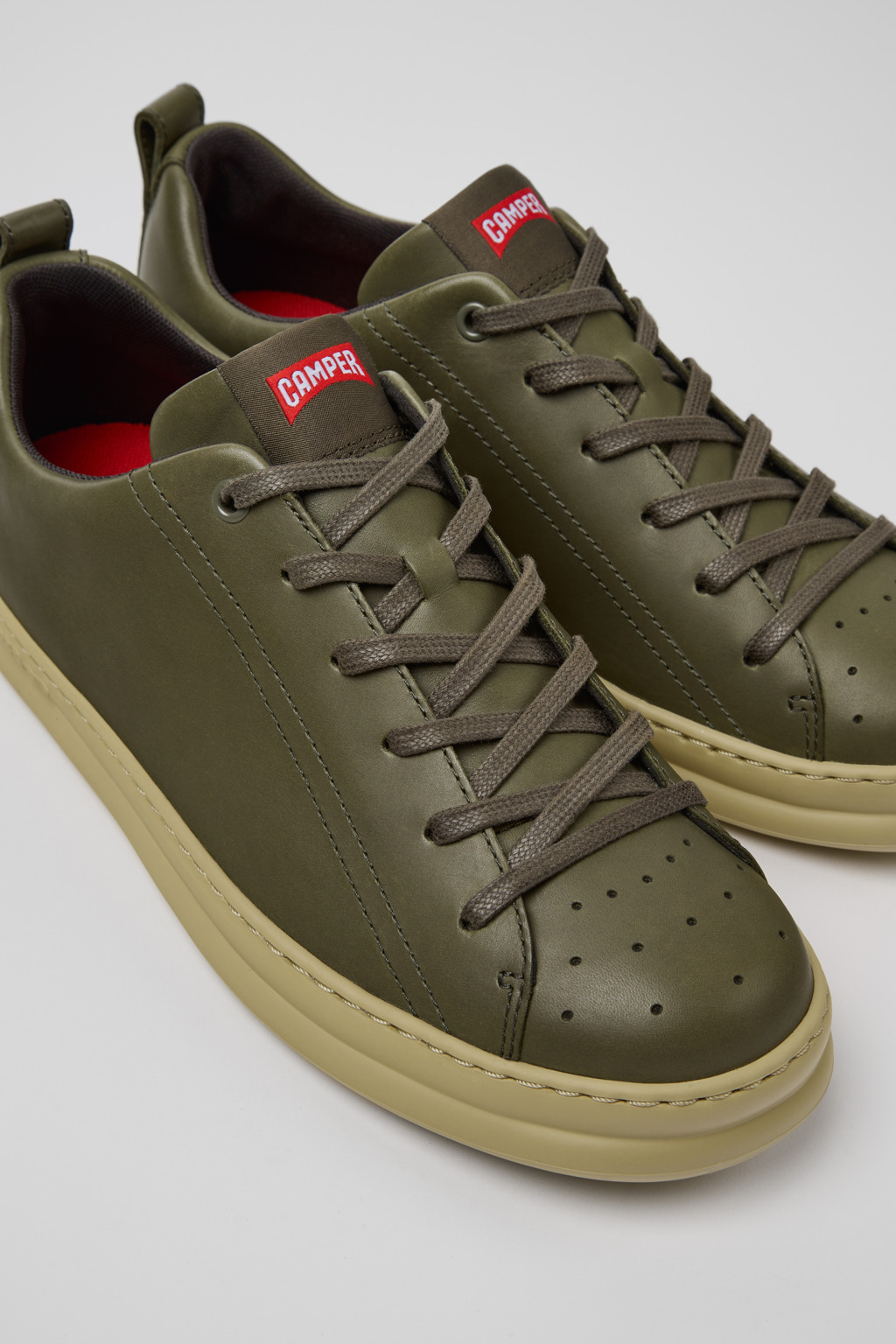 Runner Green Leather Men's Sneakers.