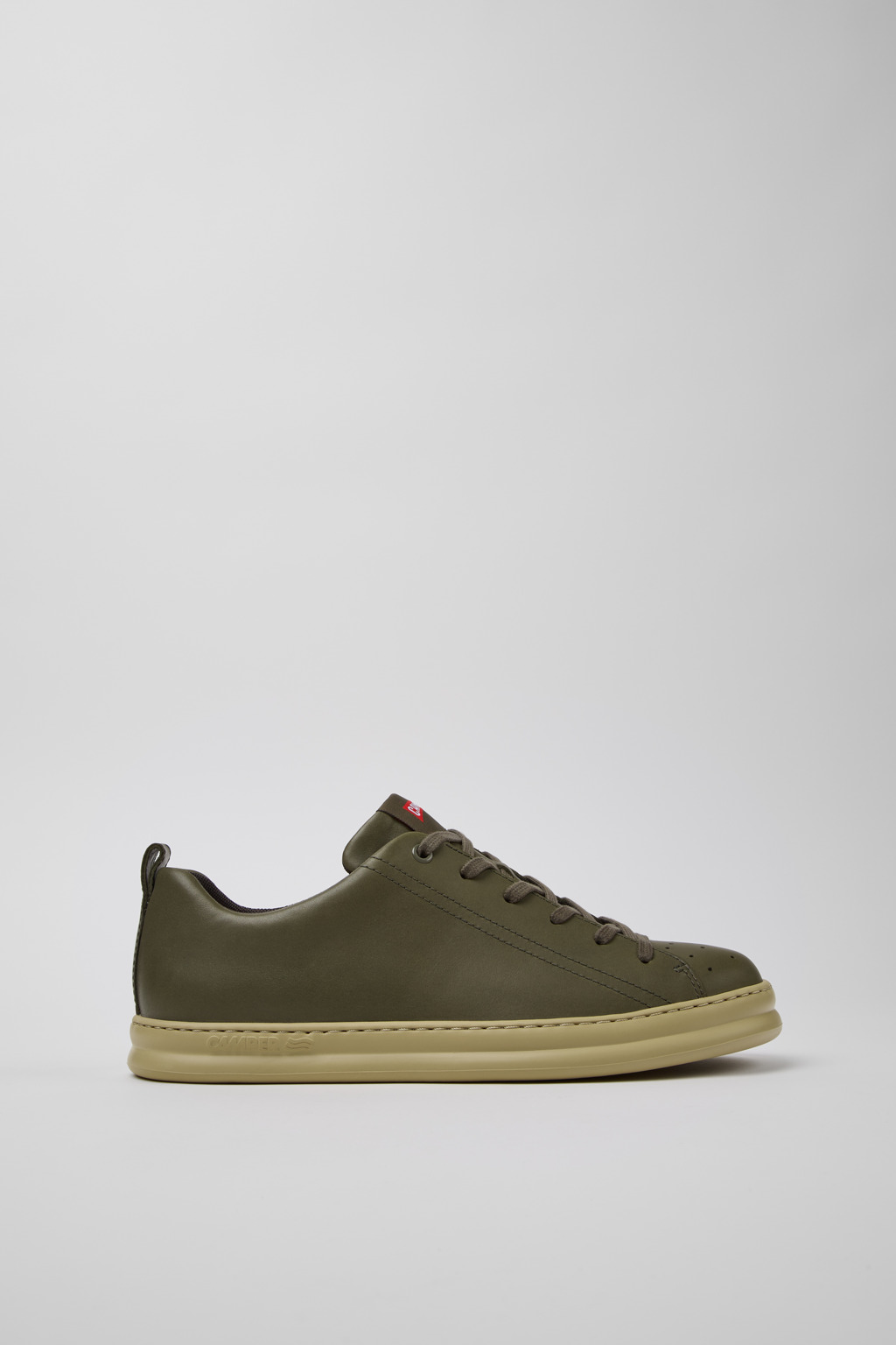Runner Green Leather Men's Sneakers. - Image 2