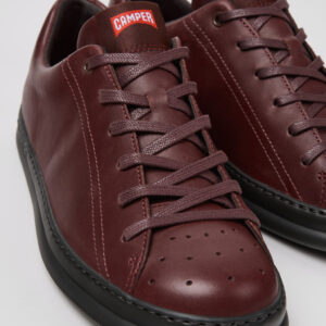 Runner Burgundy Leather Sneakers for Men.