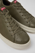 Runner Green Leather Sneakers for Men.