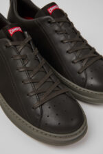 Runner Gray Leather Sneakers for Men.