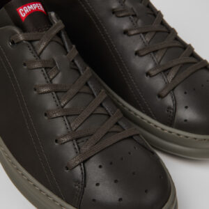 Runner Gray Leather Sneakers for Men.