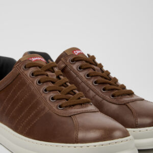 Runner Brown Leather Sneakers for Men.
