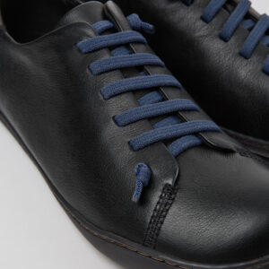 Peu Black Leather Shoes for Men.
