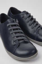 Peu Blue leather shoes for men