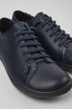 Peu Blue Leather Shoes for Men.