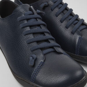 Peu Blue Leather Shoes for Men.