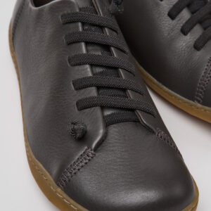 Peu Gray Leather Shoes for Men.