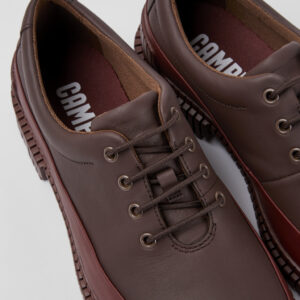 Pix Burgundy leather lace-up shoes