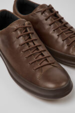 Chasis Sport Brown Leather Shoes for Men.