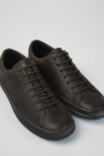 Chasis Gray leather shoes for men