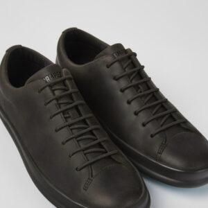 Chasis Gray leather shoes for men