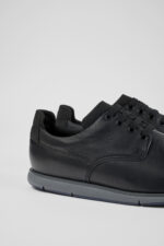 Smith Black leather shoes for men