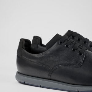 Smith Black leather shoes for men