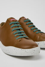 Peu Touring Brown leather sneakers for men