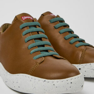 Peu Touring Brown leather sneakers for men
