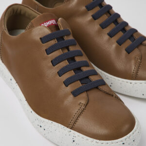 Peu Touring Brown leather sneakers for men