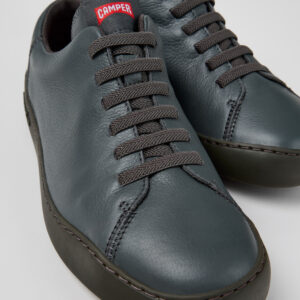 Peu Touring Gray Leather Sneakers for Men.