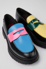 Twins Multicolored leather loafers for men