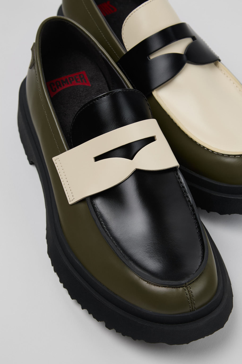 Twins Multicolor Leather Mocasin/Nautical for Men.