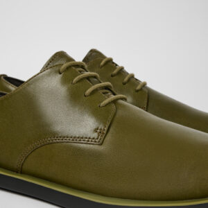 Wagon Green Leather Blucher for Men