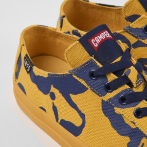 Camaleon Orange and blue recycled cotton sneakers for men