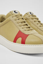 Runner K21 Beige suede and leather sneakers