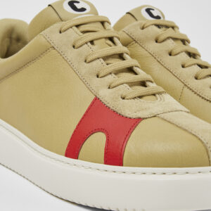 Runner K21 Beige suede and leather sneakers