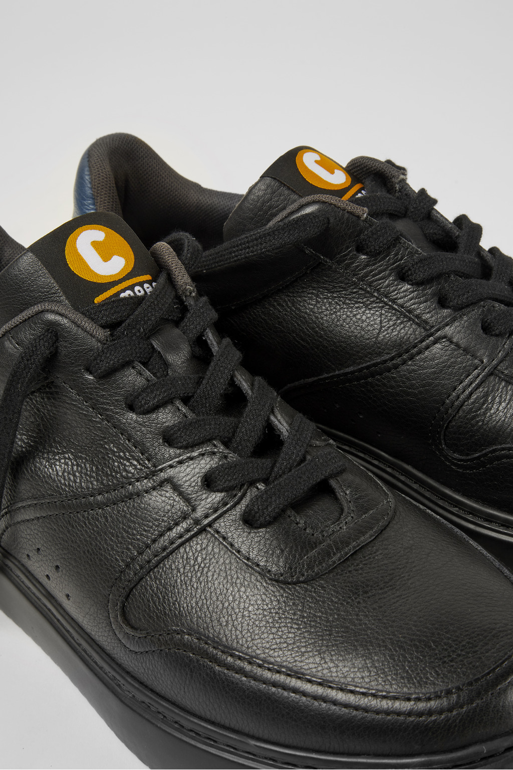Runner K21 Black leather sneakers for men