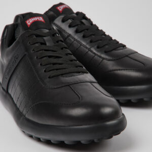 Pelotas XLF Black Leather Sneakers for Men.