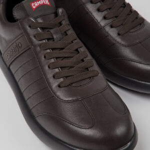 Pelotas XLF Brown Leather Sneakers for Men.
