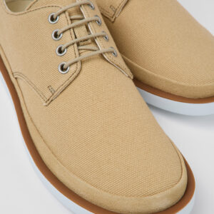 Wagon Beige textile and nubuck shoes for men