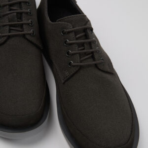 Wagon Gray Recycled Cotton and Nubuck Shoes for Men.
