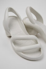 Kobarah White Textile Sandals for Men.