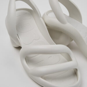 Kobarah White Textile Sandals for Men.