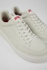 Runner K21 White Leather Sneakers for Men.
