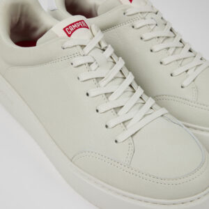 Runner K21 White Leather Sneakers for Men.