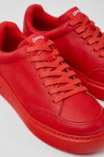 Runner K21 Red leather sneakers for men