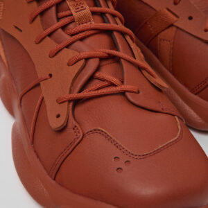 Karst Red leather and textile sneakers for men
